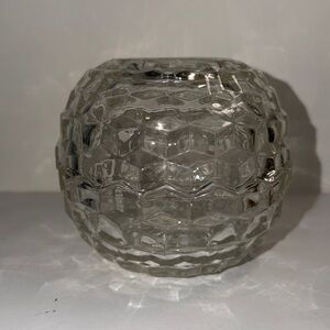 Homco Fairy Lamp Cubist Clear Glass